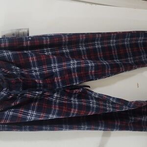 Rainforest Men's Soft Plaid Fleece Lounge Pants with Pockets Size M